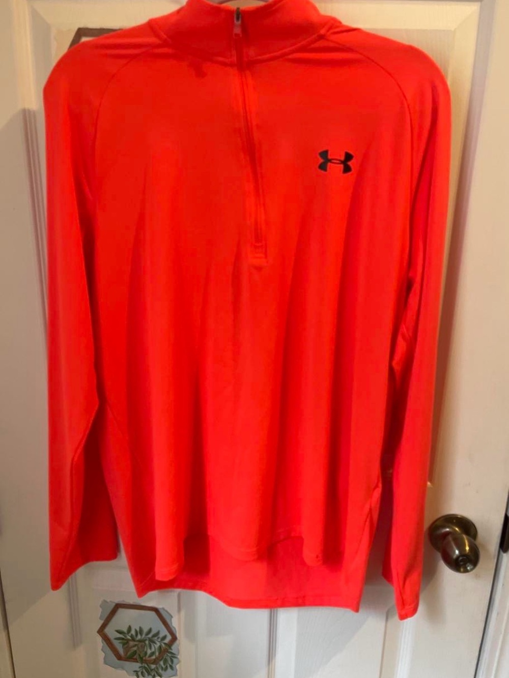 Men's Half-Zip Performance Pullover - Bright Orange